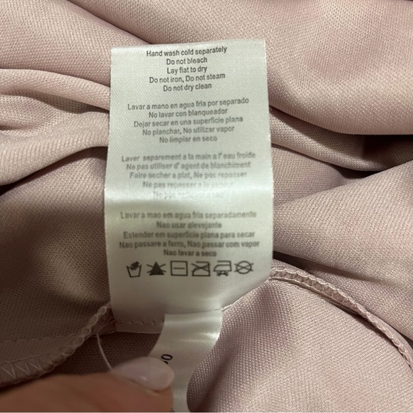 Alex Evenings Long V Neck Empire Waist Cascade Ruffle Faded Rose Size 4 - Picture 10 of 11